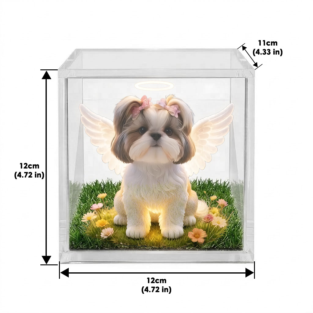 Vos ailes étaient prêtes mais mon cœur ne l'était pas - Boîte à souvenirs 3D personnalisée pour chien