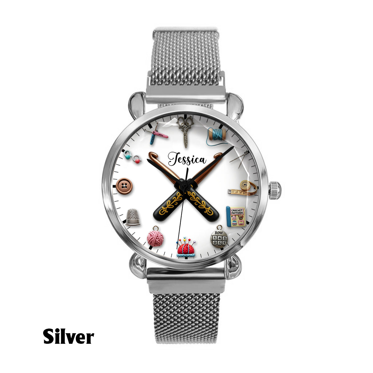 Crochet Time - Personalized Crocheting Women Hand Watch