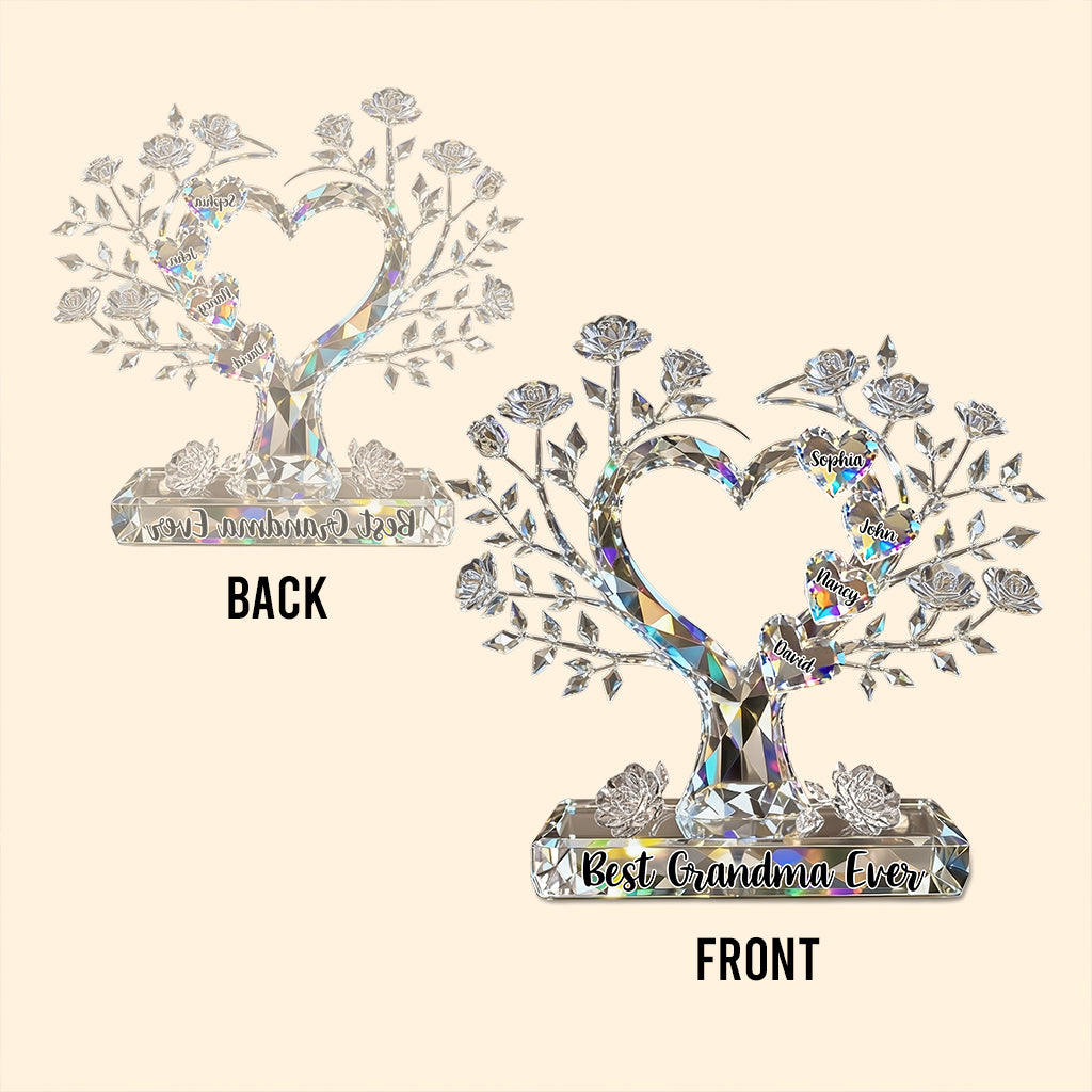 Le cadeau de Noël idéal pour maman, grand-mère… - Plaque acrylique personnalisée « Mère » en forme de carte de vœux