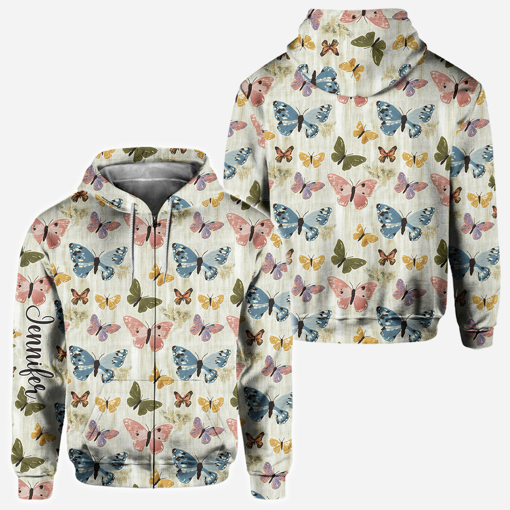 Jardin de papillons - T-shirt personnalisé à motifs de papillons