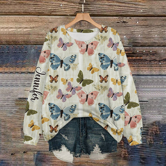 Jardin de papillons - T-shirt personnalisé à motifs de papillons