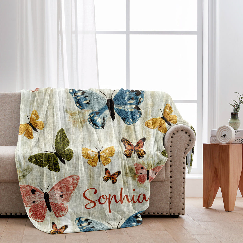 Jardin de papillons - Couverture papillon personnalisée