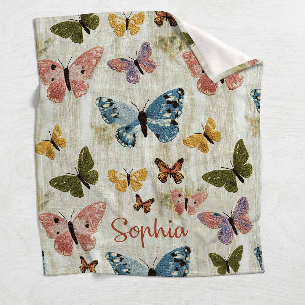 Jardin de papillons - Couverture papillon personnalisée