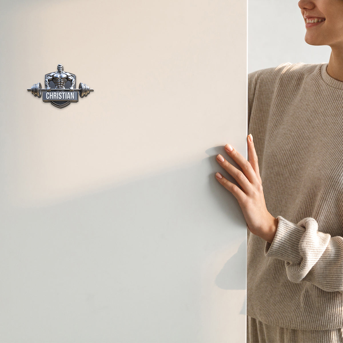 Installation de muscles - Aimant de fitness personnalisé