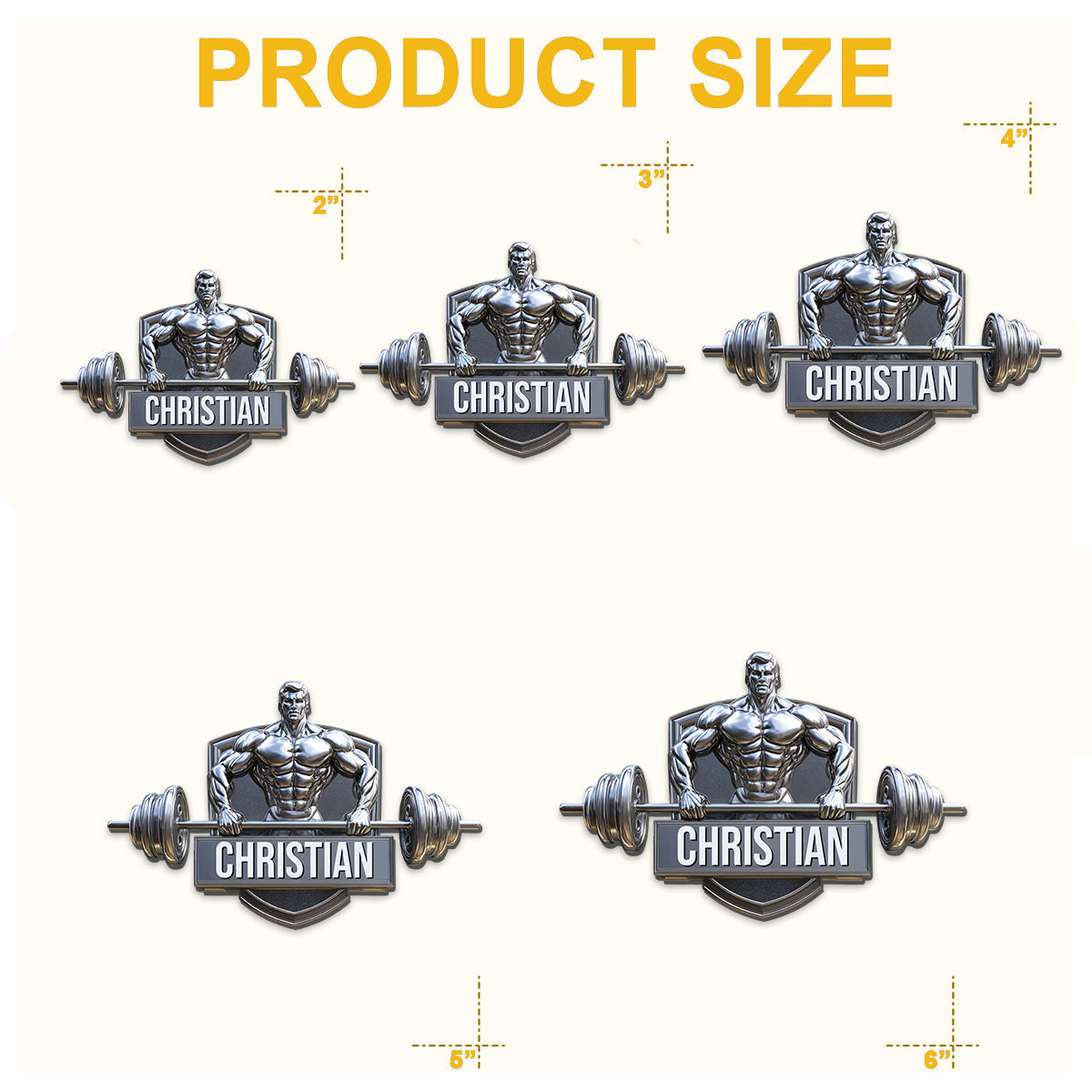 Installation de muscles - Aimant de fitness personnalisé