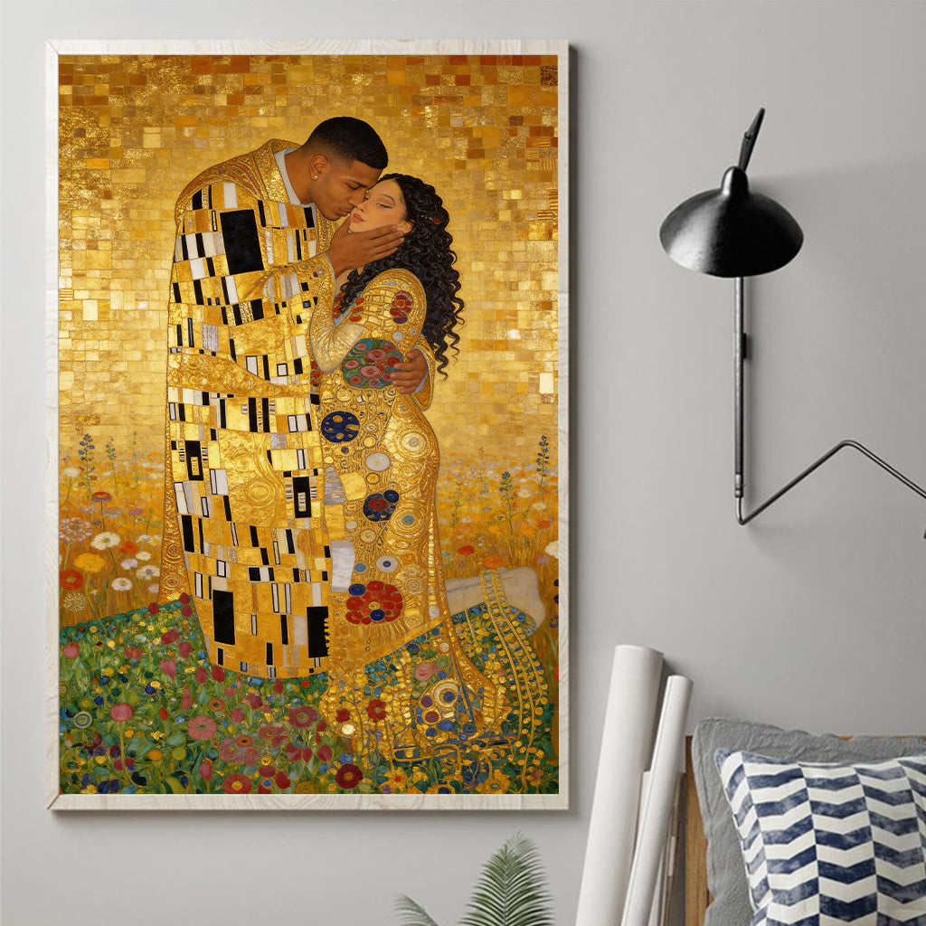 Le Baiser - Toile et affiche personnalisées pour couples