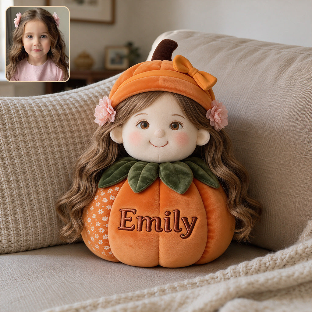 Funny Pumpkin Pillow Family Fall Decoration - Personalized Family Premium Faux Fur Pillow