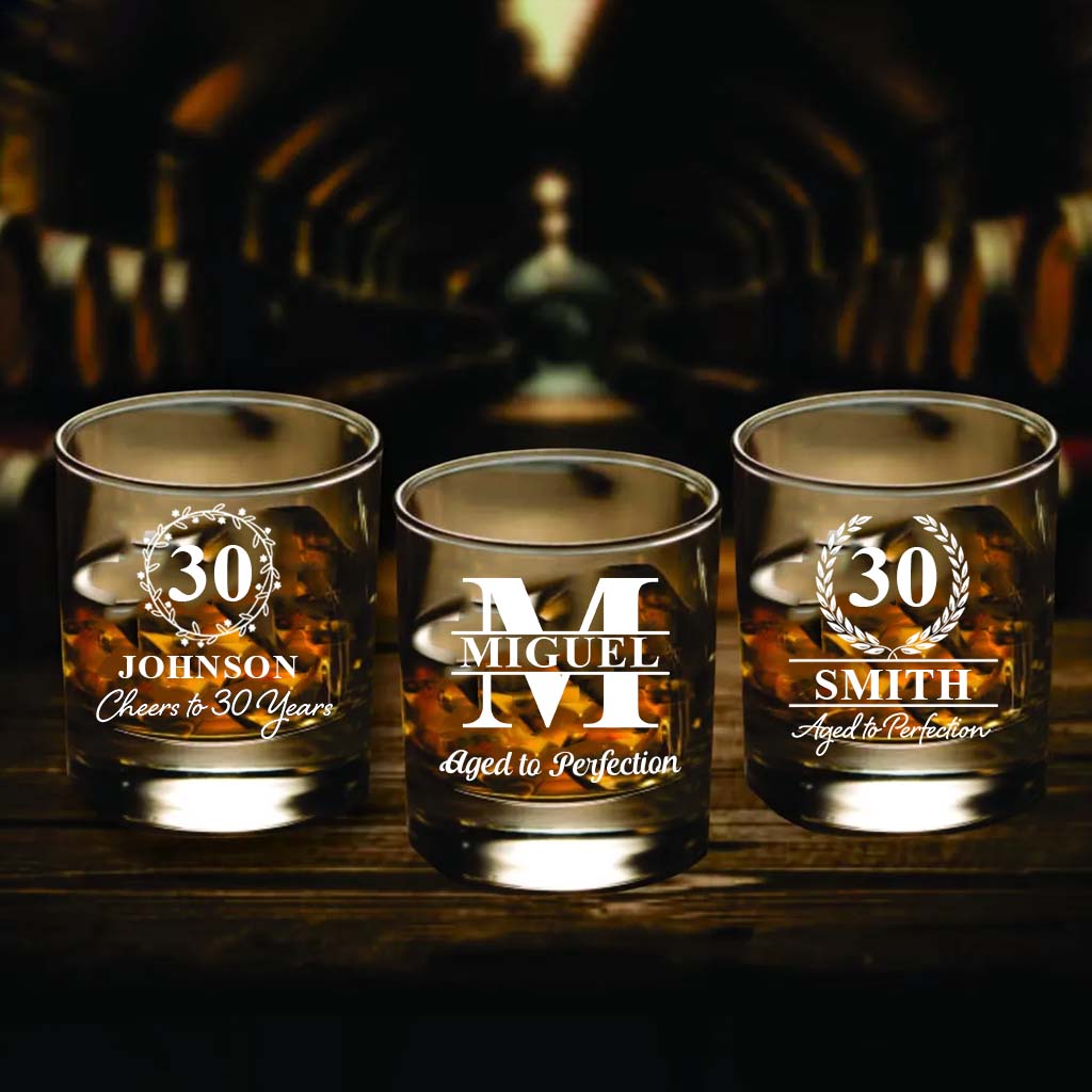 Happy Birthday - Personalized Birthday Whiskey Glass