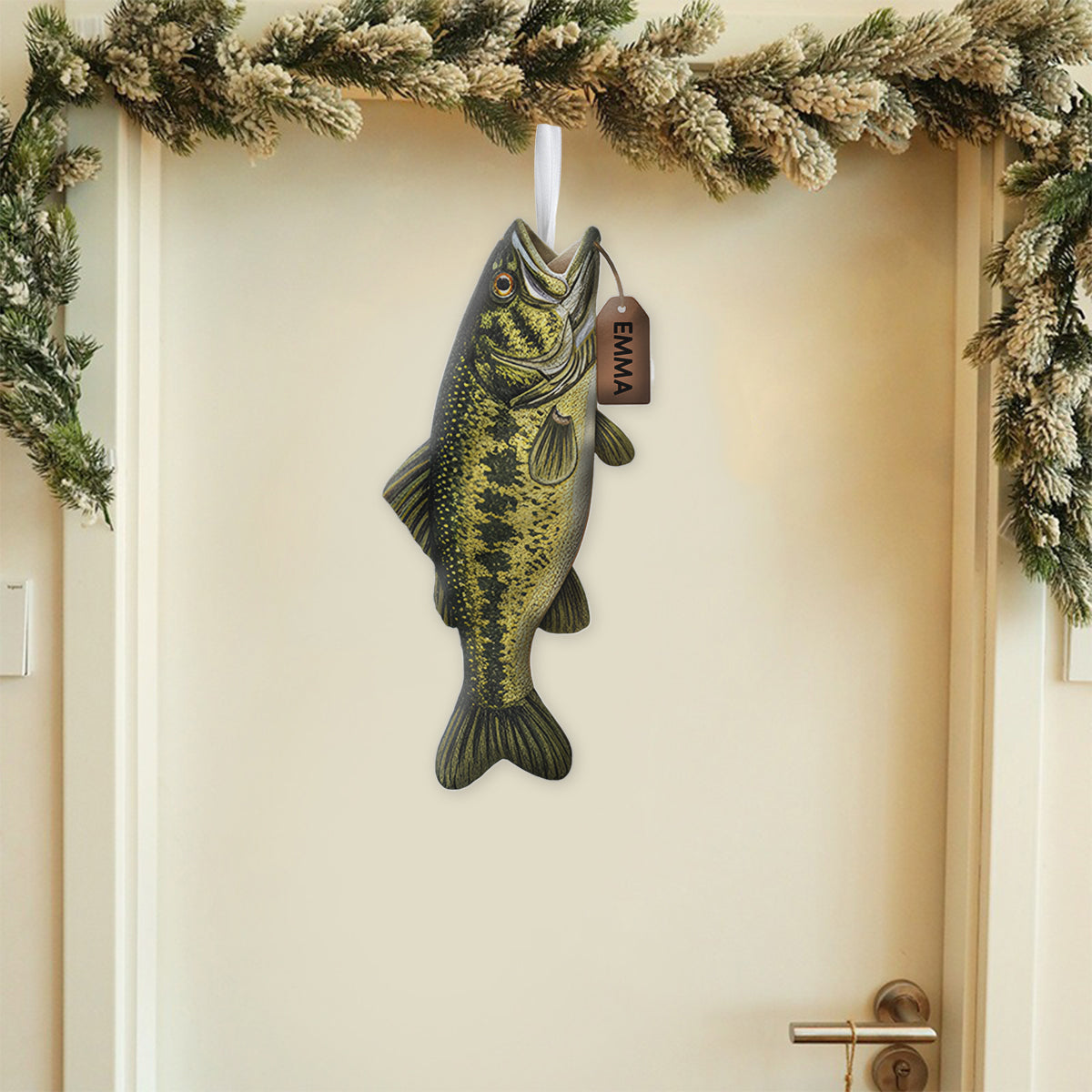 Joyeux Fishmas - Chaussette de Noël personnalisée en forme de poisson