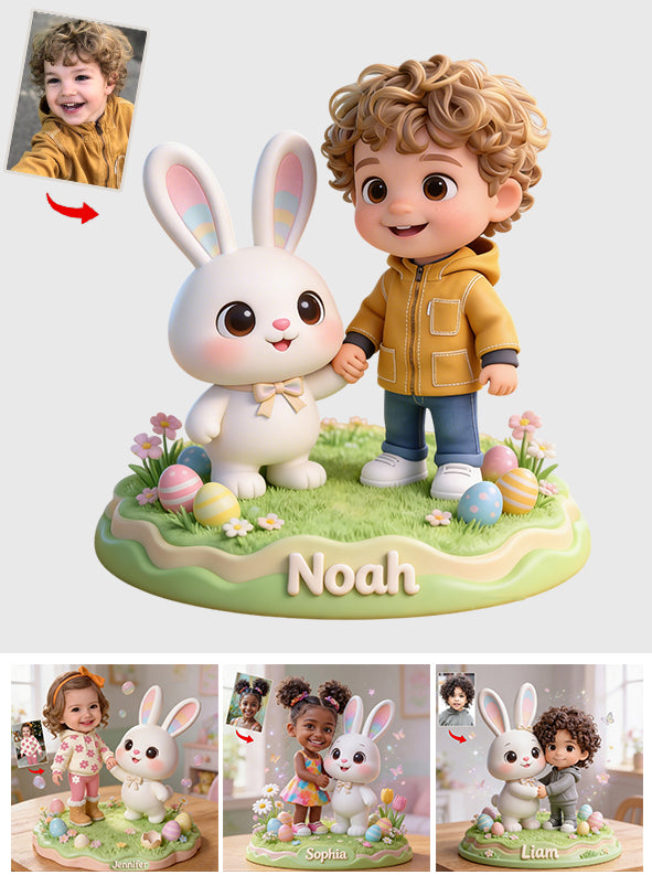 Custom Any Photo Best Easter Gift - Personalized Kid Custom Shaped Acrylic Plaque