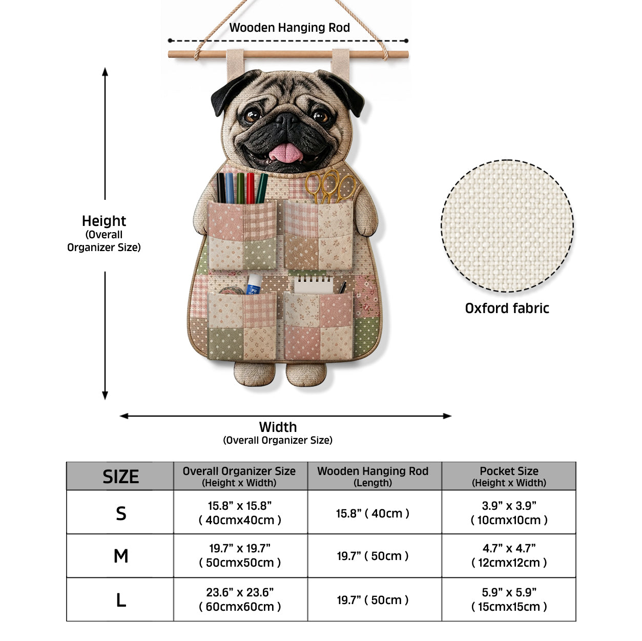 Gift for Pet Owner - Personalized Dog Hanging Organizer