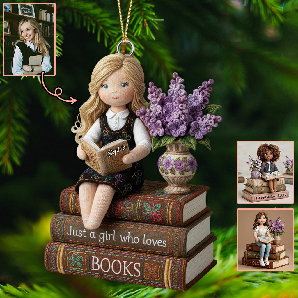 Juste une fille qui aime les livres - Ornement de livre personnalisé
