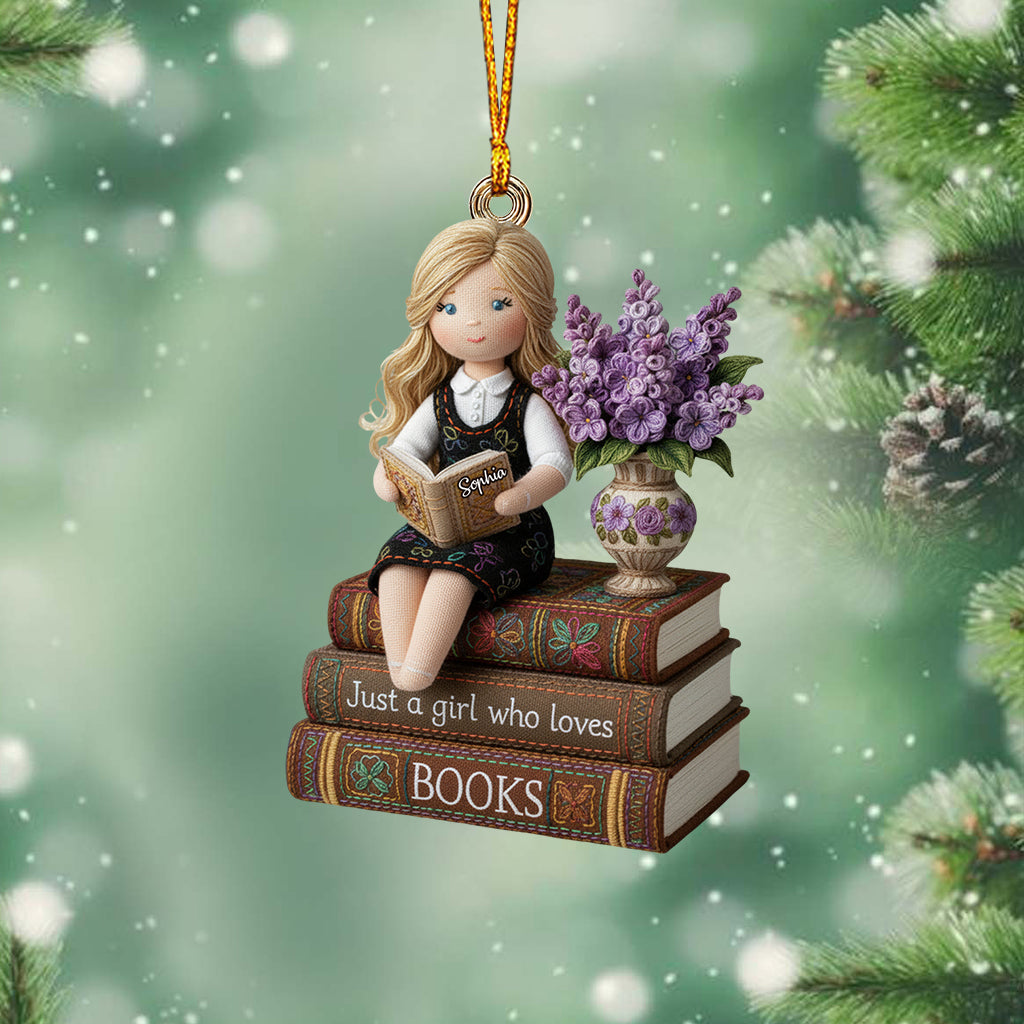 Juste une fille qui aime les livres - Ornement de livre personnalisé