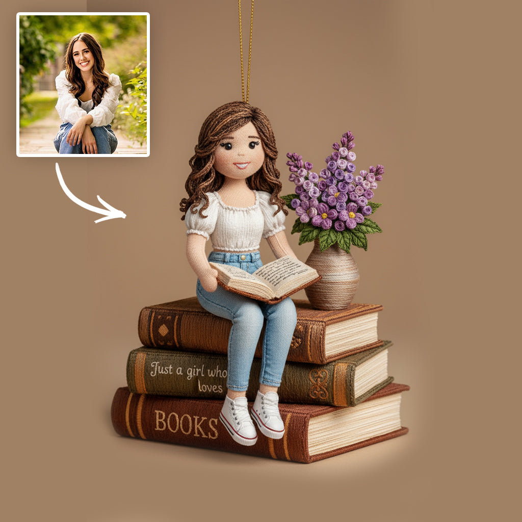 Juste une fille qui aime les livres - Ornement de livre personnalisé