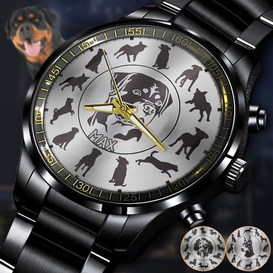 Fier papa/maman de chien - Montre-bracelet personnalisée pour chien