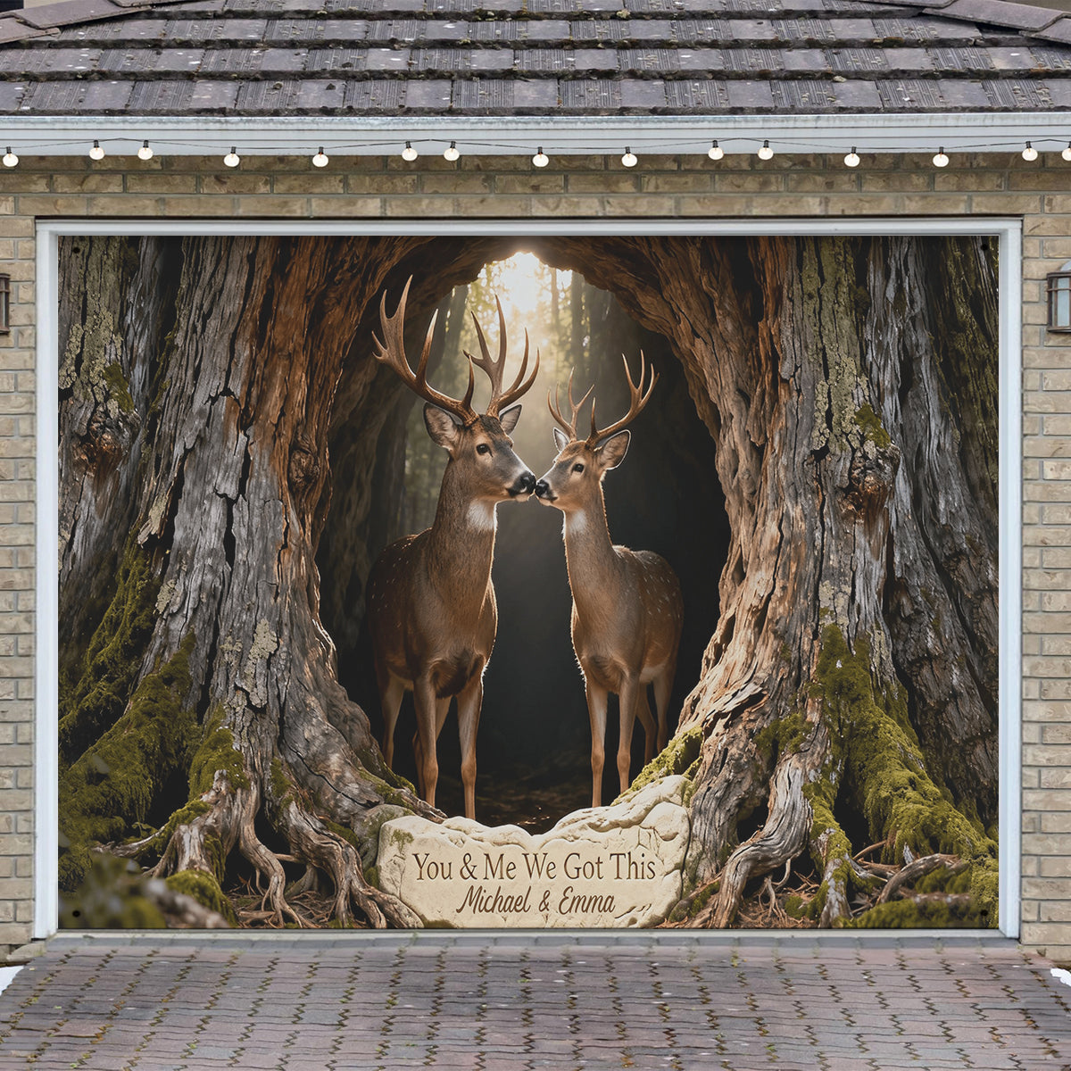 You & Me We Got This - Personalized Hunting Garage Door Banner