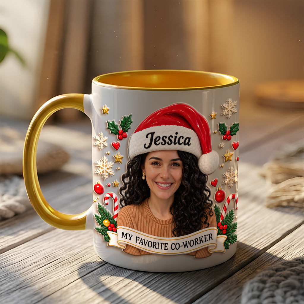 Best Christmas Gift For Co-workers - Personalized Colleague 3D Printed Accent Mug