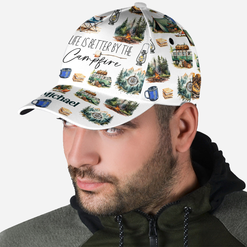 Life Is Better With Campfire - Personalized Camping Classic Cap