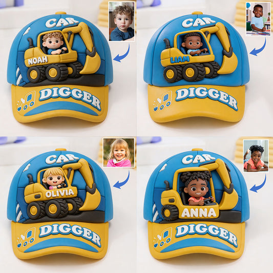 Excavator Cute Children's Gift - Personalized Kid Classic Cap
