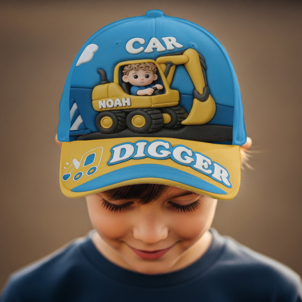 Excavator Cute Children's Gift - Personalized Kid Classic Cap
