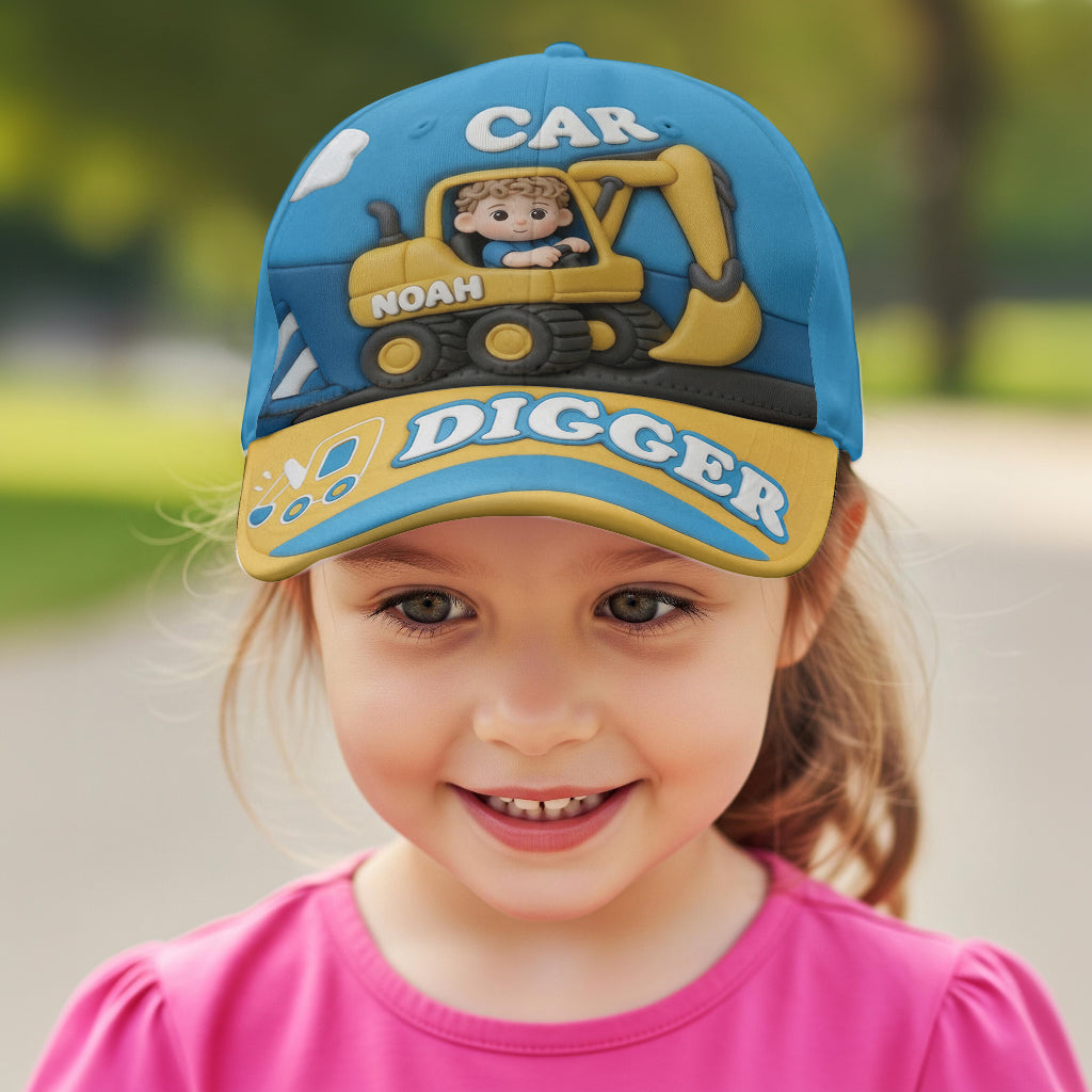 Excavator Cute Children's Gift - Personalized Kid Classic Cap