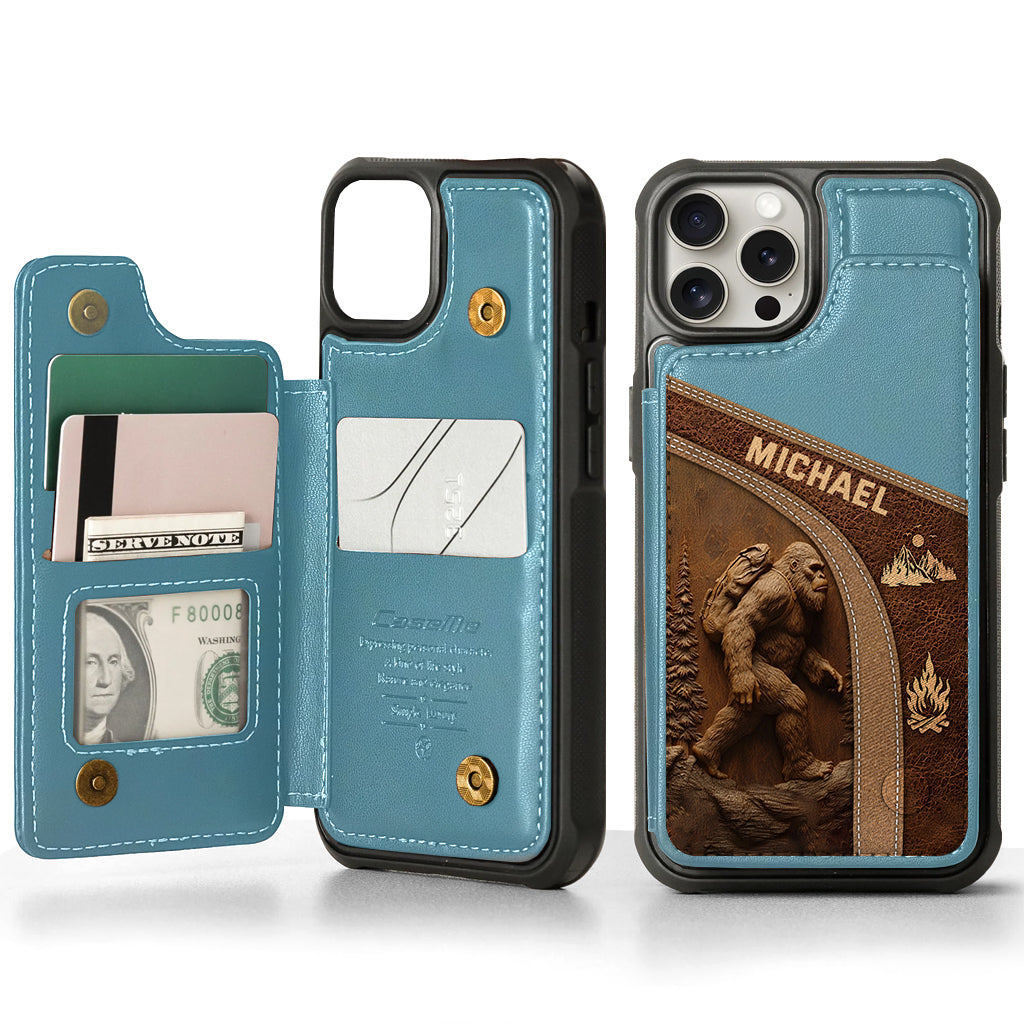 Étui portefeuille de randonnée personnalisé Sasquatch