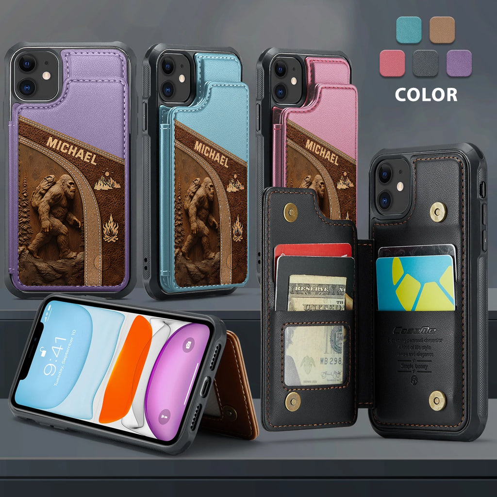 Étui portefeuille de randonnée personnalisé Sasquatch