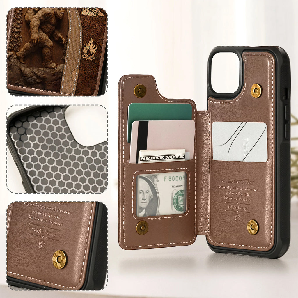 Étui portefeuille de randonnée personnalisé Sasquatch