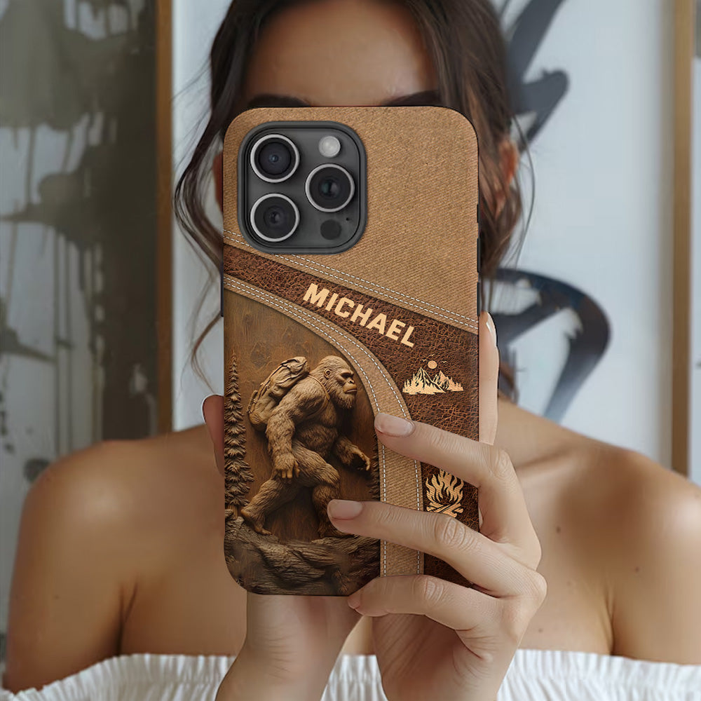 Sasquatch - Coque de téléphone personnalisée avec impression intégrale pour la randonnée
