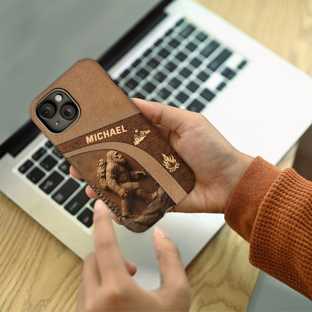 Sasquatch - Coque de téléphone personnalisée avec impression intégrale pour la randonnée