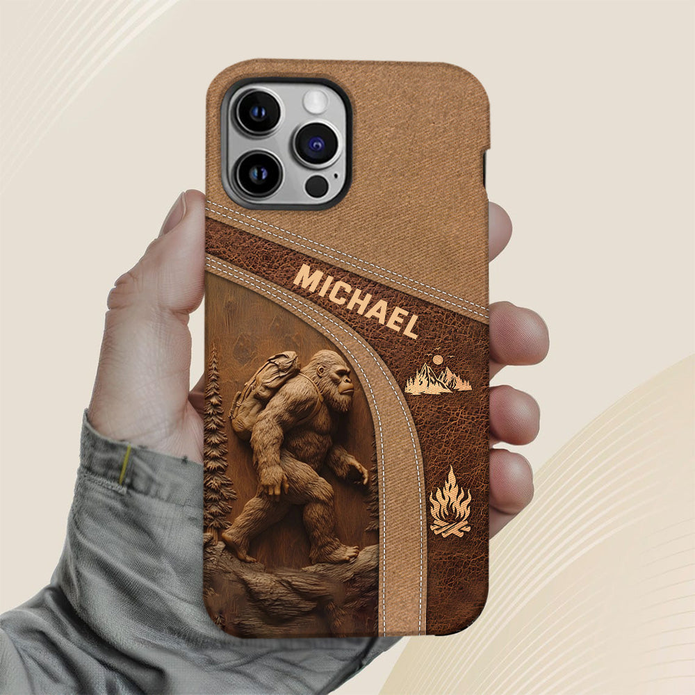 Sasquatch - Coque de téléphone personnalisée avec impression intégrale pour la randonnée