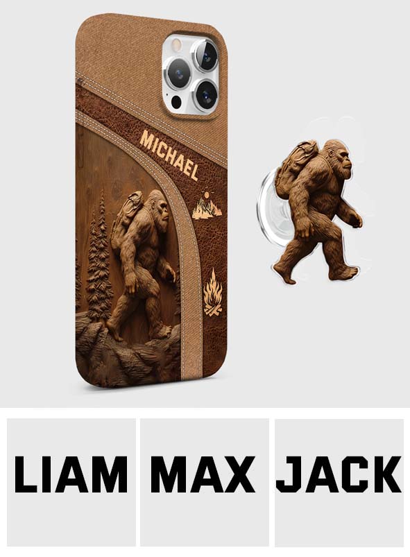 Sasquatch - Coque de téléphone personnalisée avec impression intégrale pour la randonnée