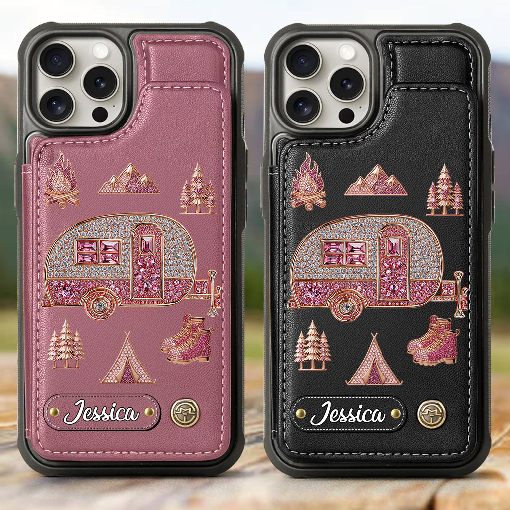 Étui portefeuille personnalisé pour téléphone, idéal pour le camping