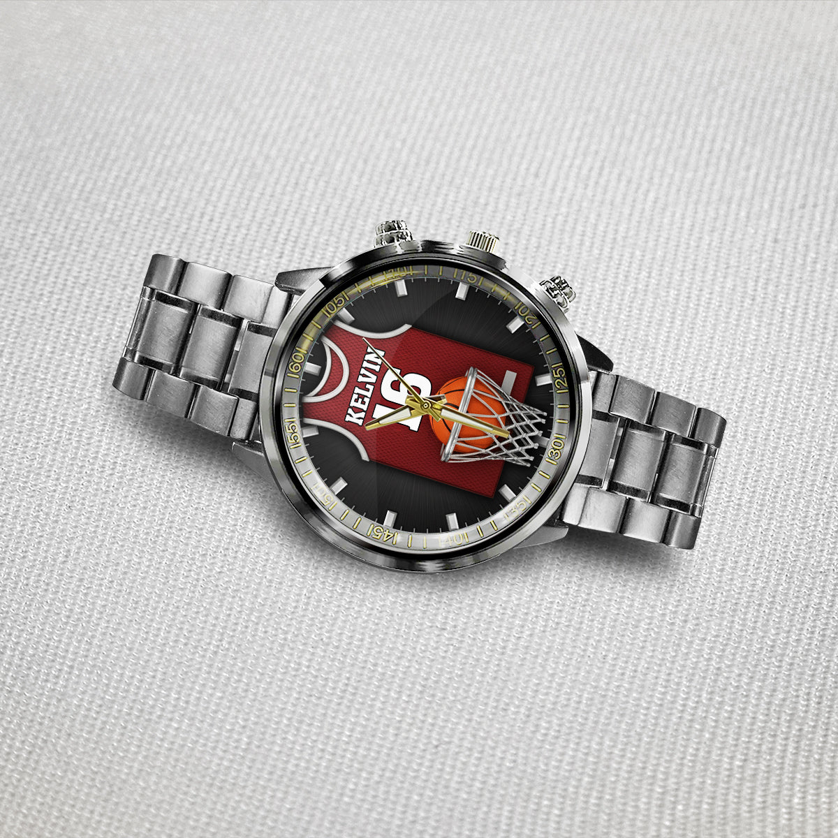 Montre-bracelet personnalisée « Amoureux du basketball »
