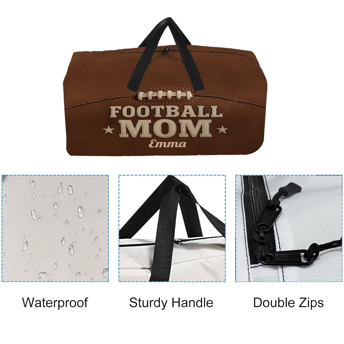 Maman/Papa/Grand-mère/Papi/Oncle/Tante de footballeur... - Sac de sport de football personnalisé