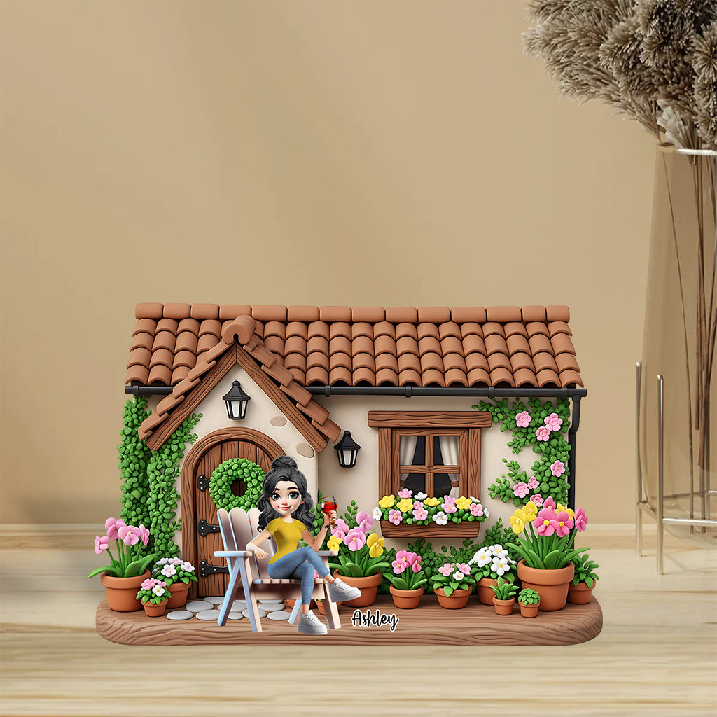 Mon beau jardin - Plaque acrylique personnalisée sur mesure pour le jardinage