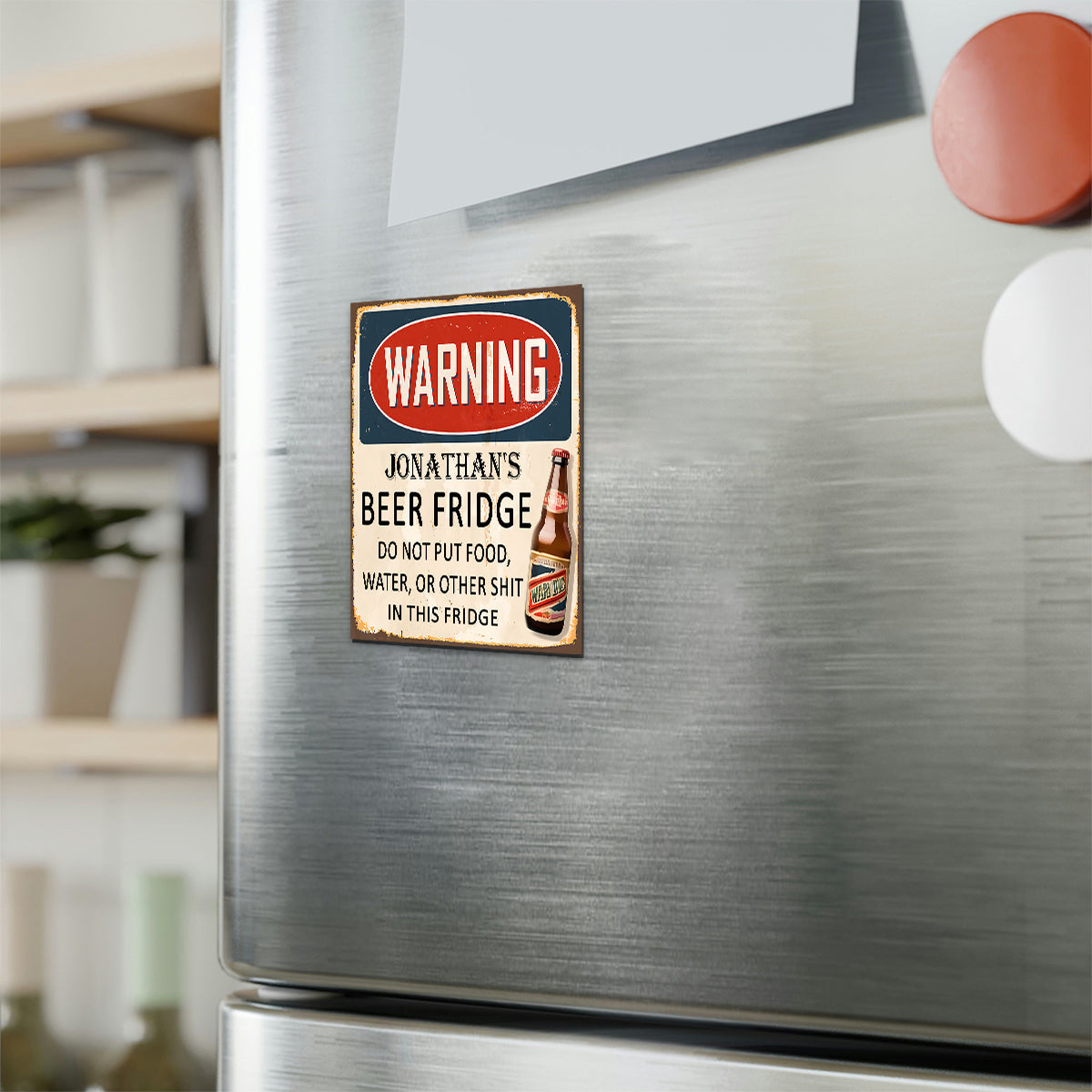 Beer Fridge - Personalized Beer Magnet