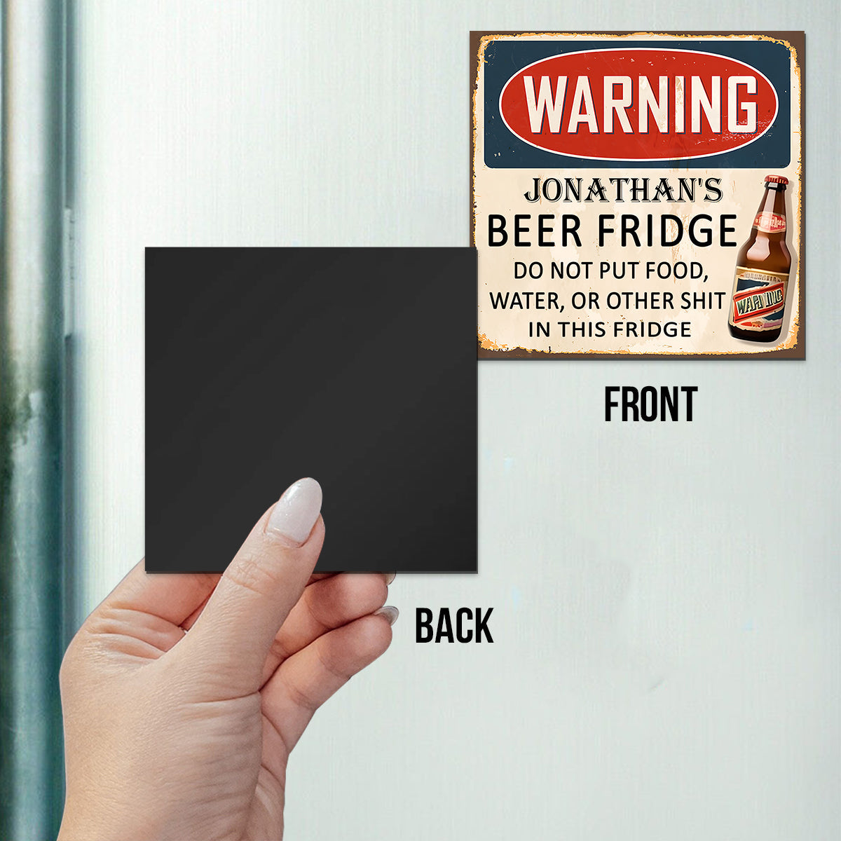 Beer Fridge - Personalized Beer Magnet