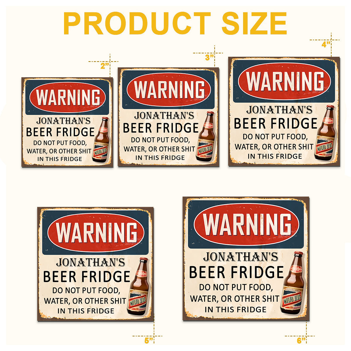 Beer Fridge - Personalized Beer Magnet