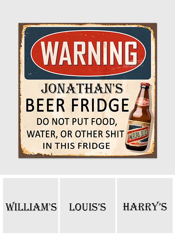 Beer Fridge - Personalized Beer Magnet