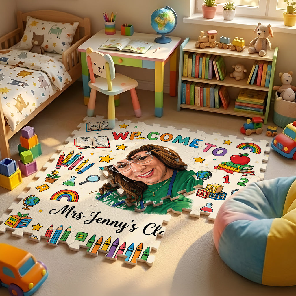 Bienvenue dans la salle de classe - Tapis puzzle en mousse personnalisé pour enseignants