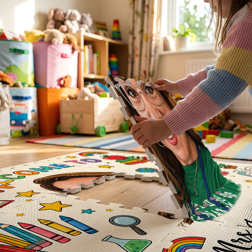 Bienvenue dans la salle de classe - Tapis puzzle en mousse personnalisé pour enseignants