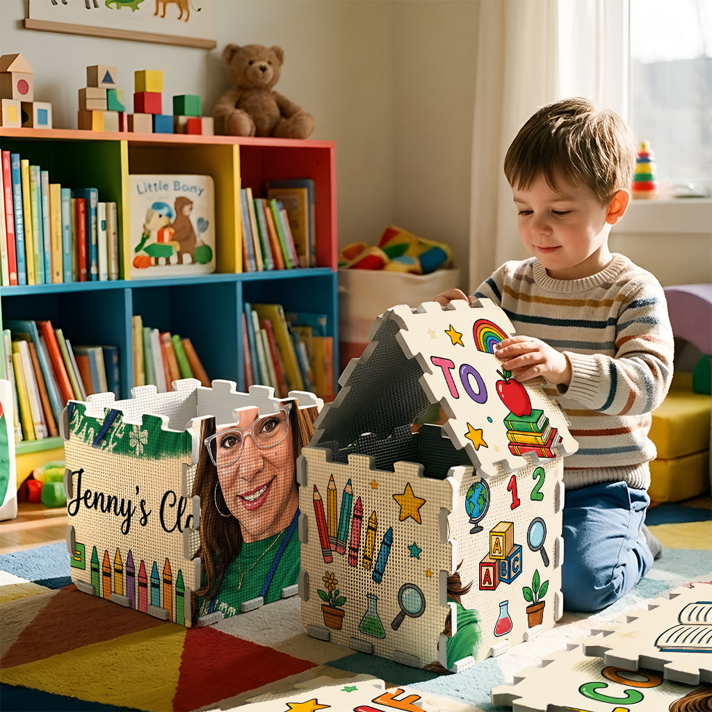 Bienvenue dans la salle de classe - Tapis puzzle en mousse personnalisé pour enseignants
