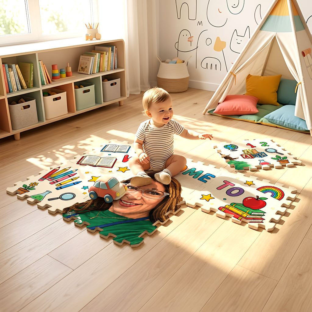 Bienvenue dans la salle de classe - Tapis puzzle en mousse personnalisé pour enseignants