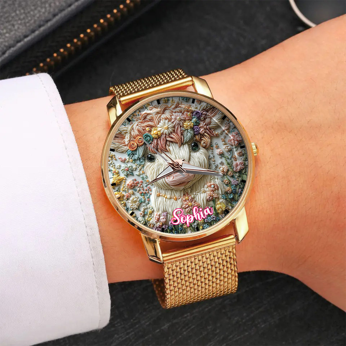 Belle vache des Highlands - Montre-bracelet personnalisée pour femme avec une vache des Highlands 