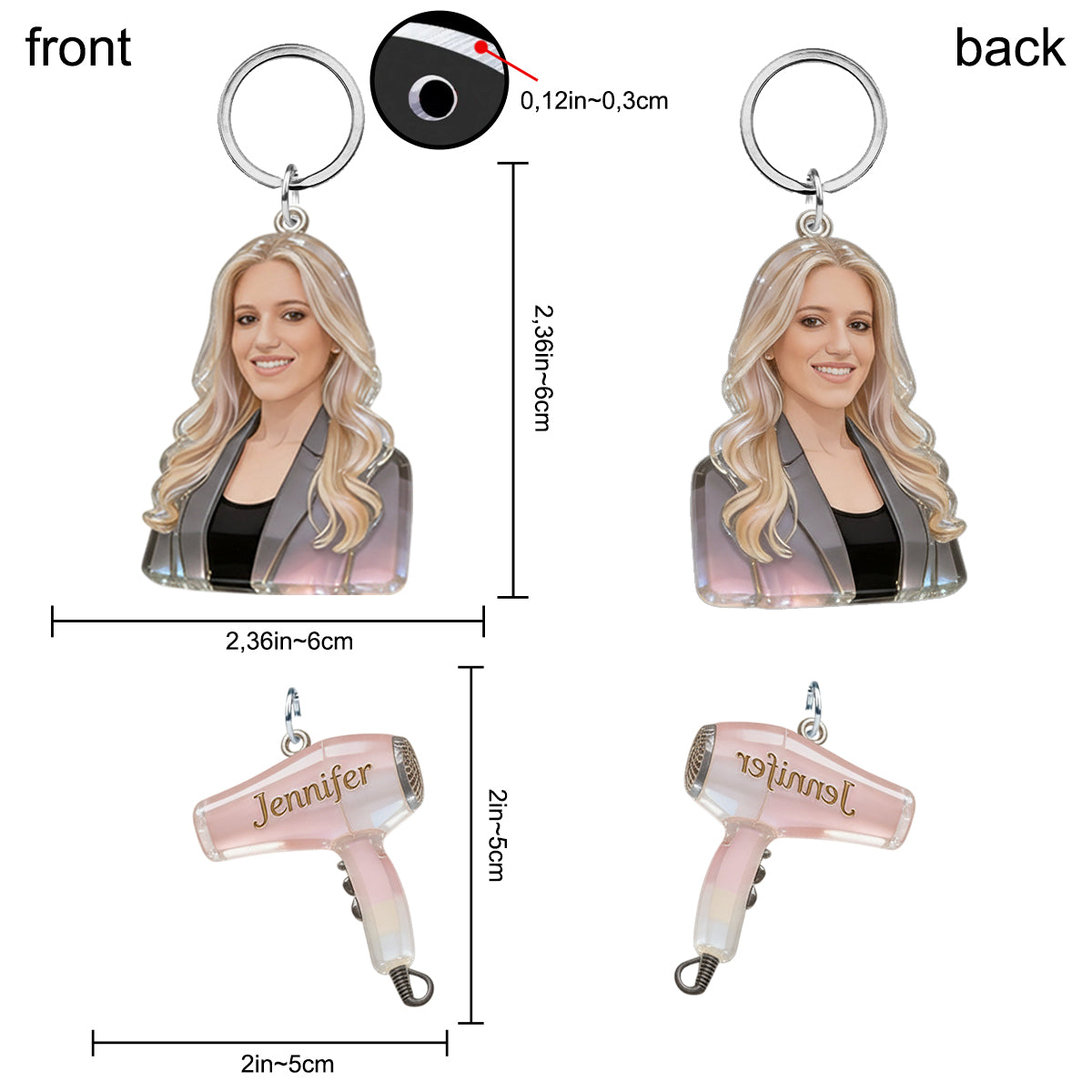 Proud Hairdresser - Personalized Hairdresser Keychain With Charms