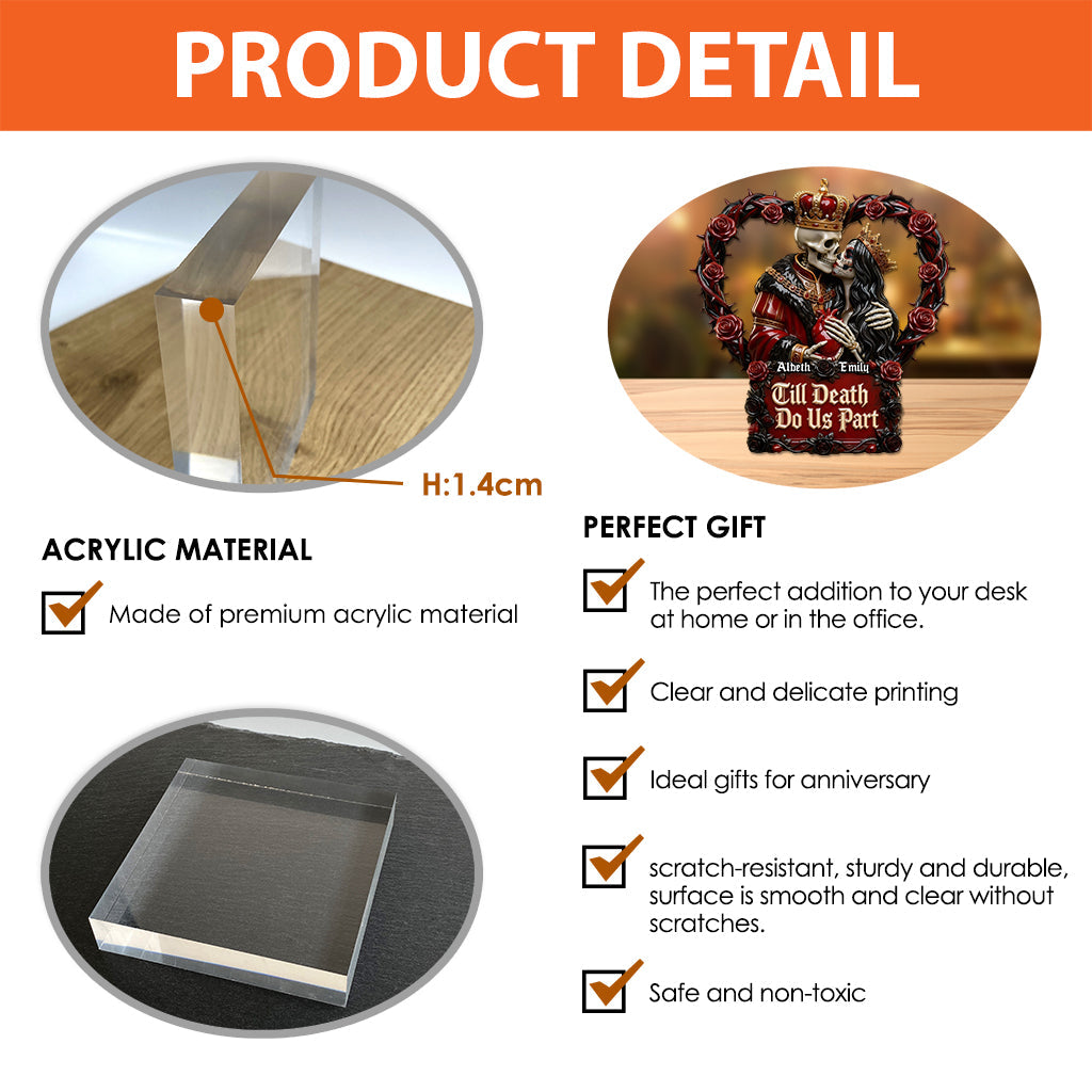 Jusqu'à ce que nous soyons des fantômes - Plaque acrylique personnalisée pour couple