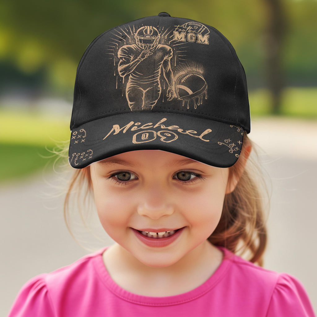 Football Mom Bleach Style - Personalized Football Classic Cap