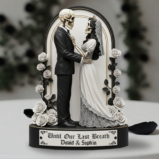 Jusqu'à notre dernier souffle - Plaque acrylique personnalisée pour couple, en forme sur mesure