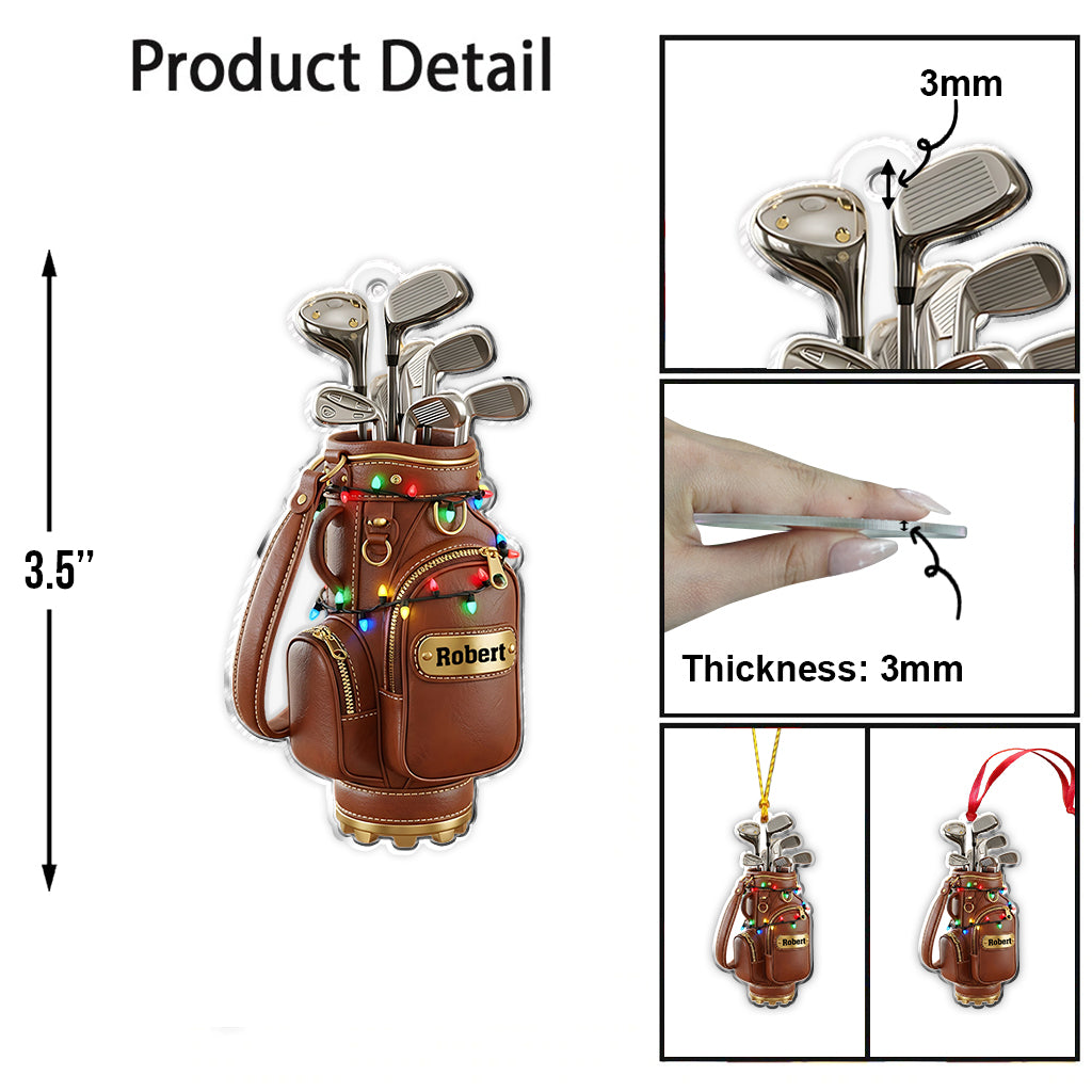 Joyeux Noël - Ornement de golf personnalisé